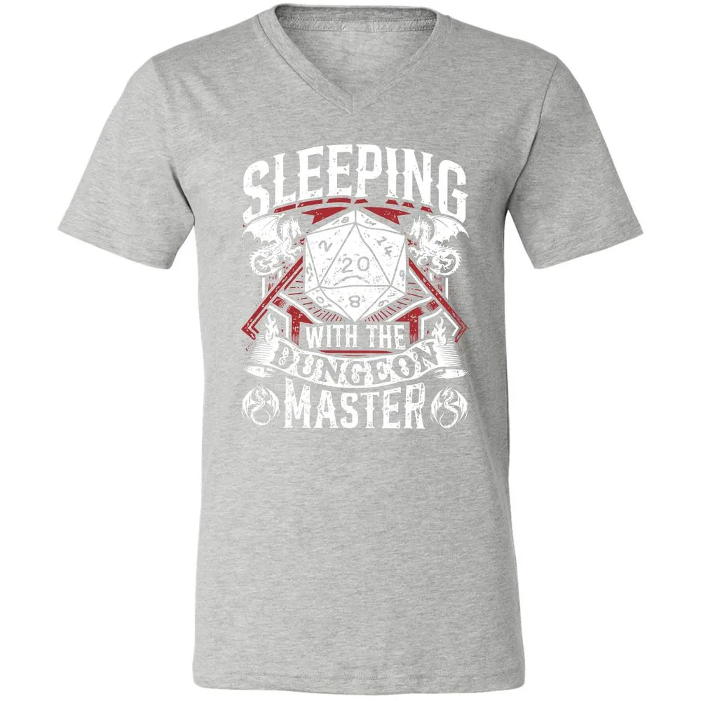 Sleeping With The DM Unisex V-Neck T-Shirt - Athletic Heather - 7