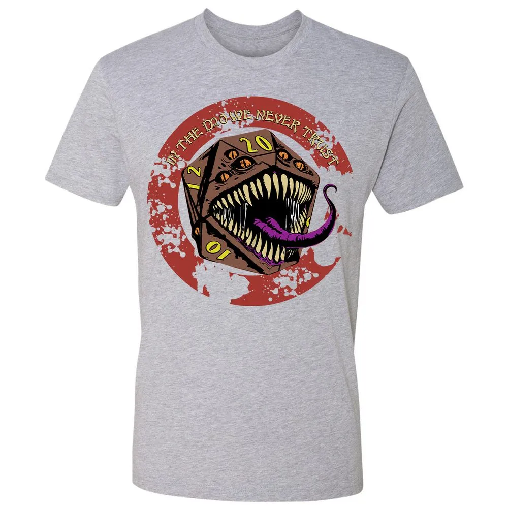 In The D20 We Never Trust Premium Unisex T-Shirt - Heather Grey - 9