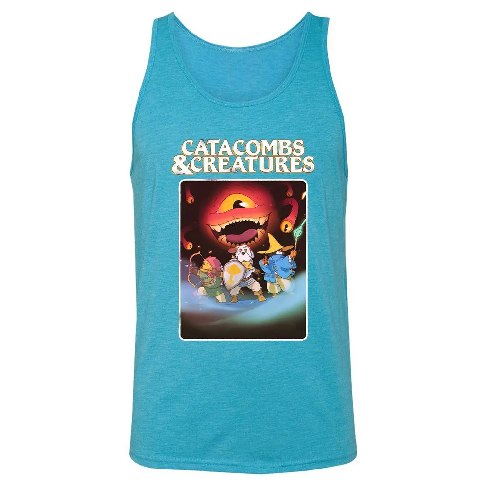 Catacombs & Creatures Unisex Jersey Tank - Aqua Triblend - 3