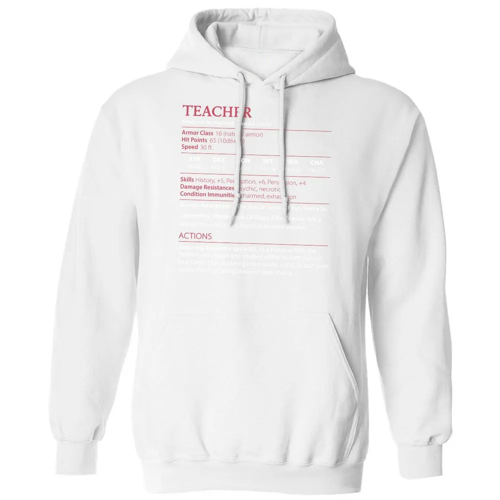 Teacher Classic Unisex Hoodie - White - 11