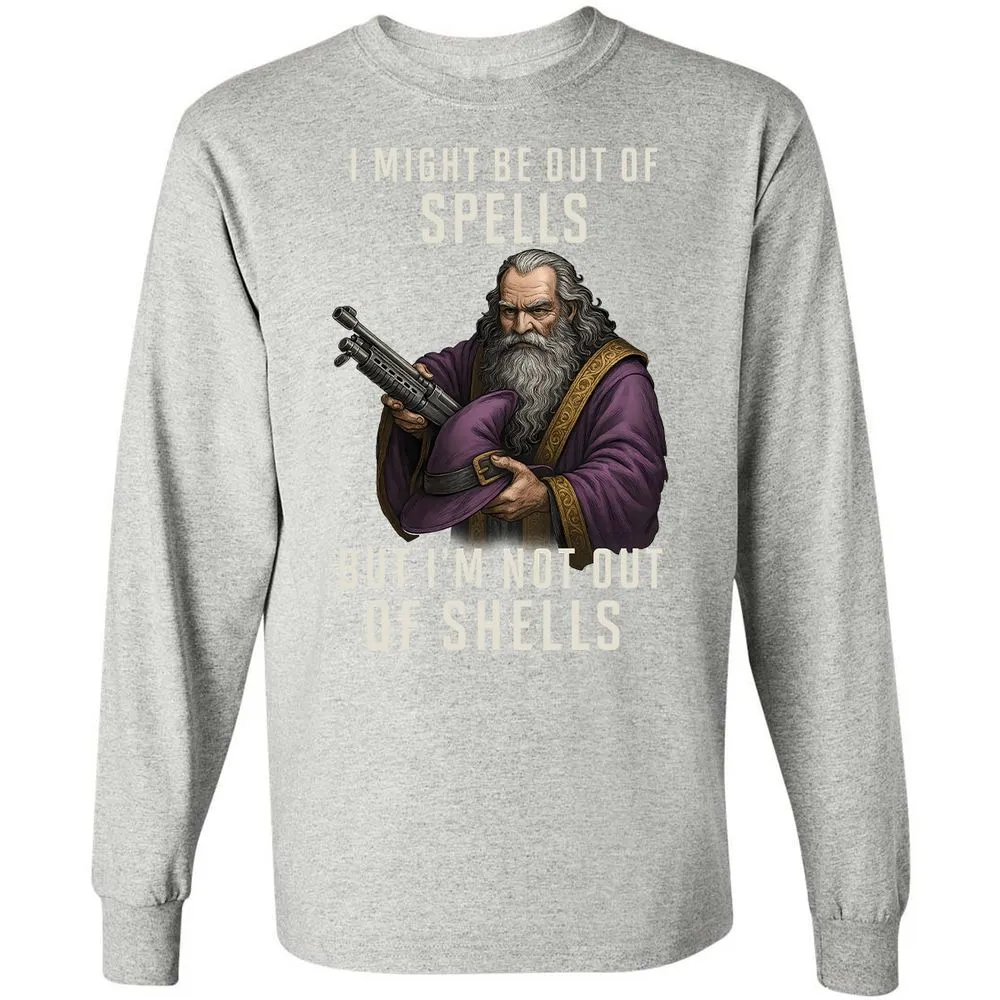 Not Out Of Shells Long Sleeve T-Shirt - Ash - 7