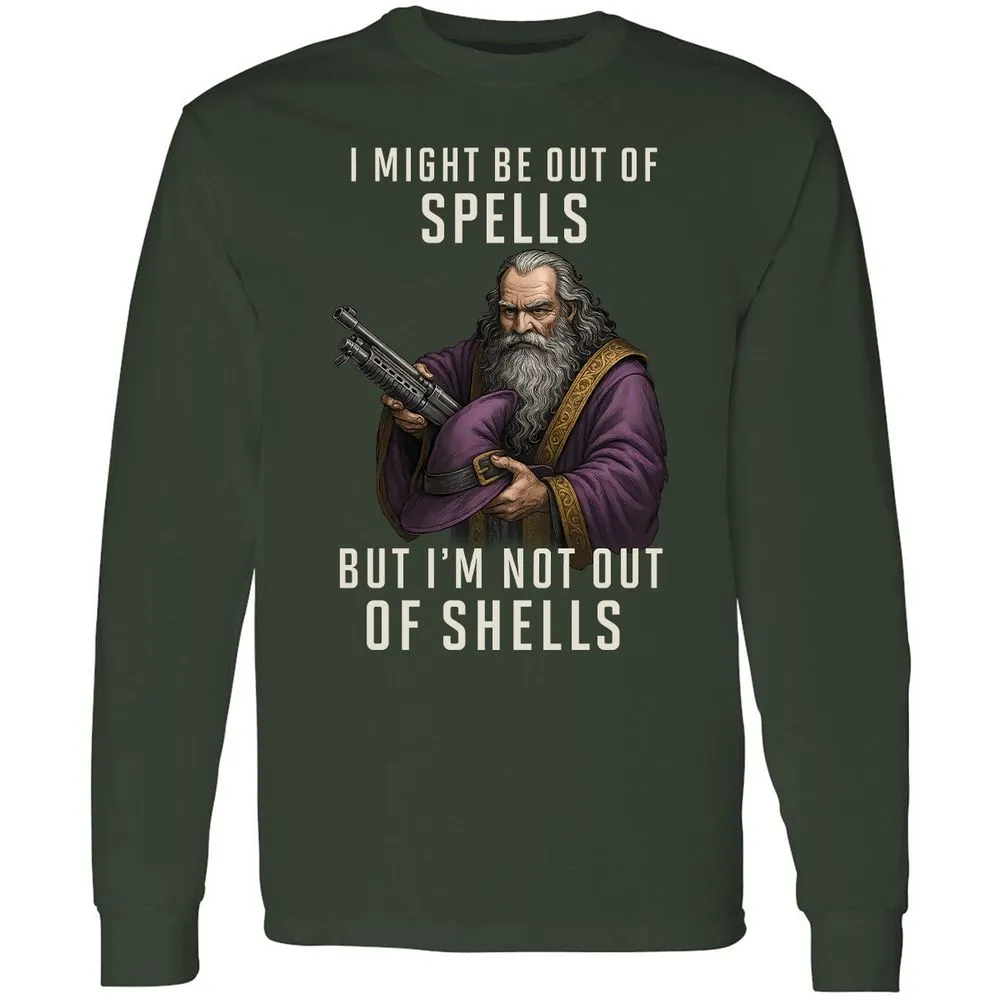 Not Out Of Shells Long Sleeve T-Shirt - Forest Green - 4