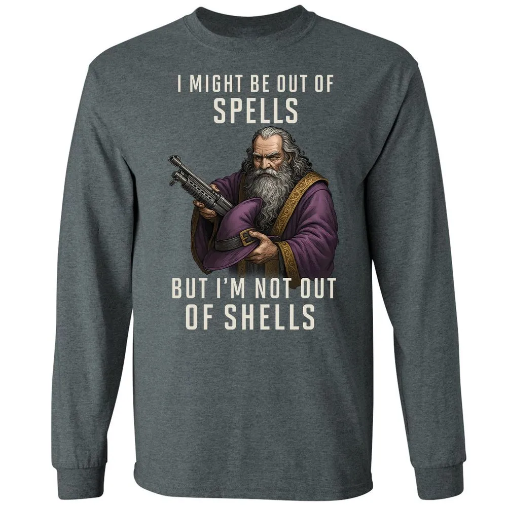 Not Out Of Shells Long Sleeve T-Shirt - Dark Heather - 15
