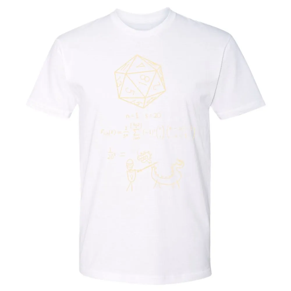 Science Of20 Sided Dice Premium Unisex T-Shirt - White - 4