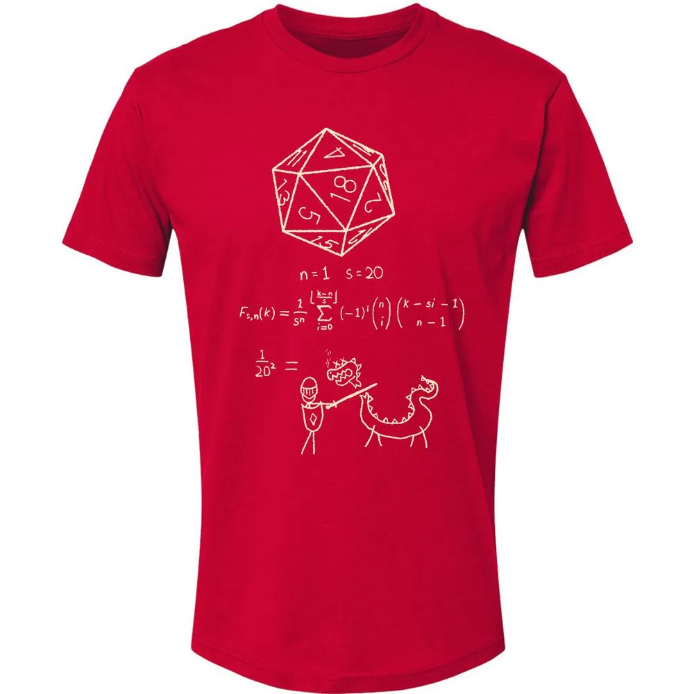 Science Of20 Sided Dice Premium Unisex T-Shirt - Red - 6