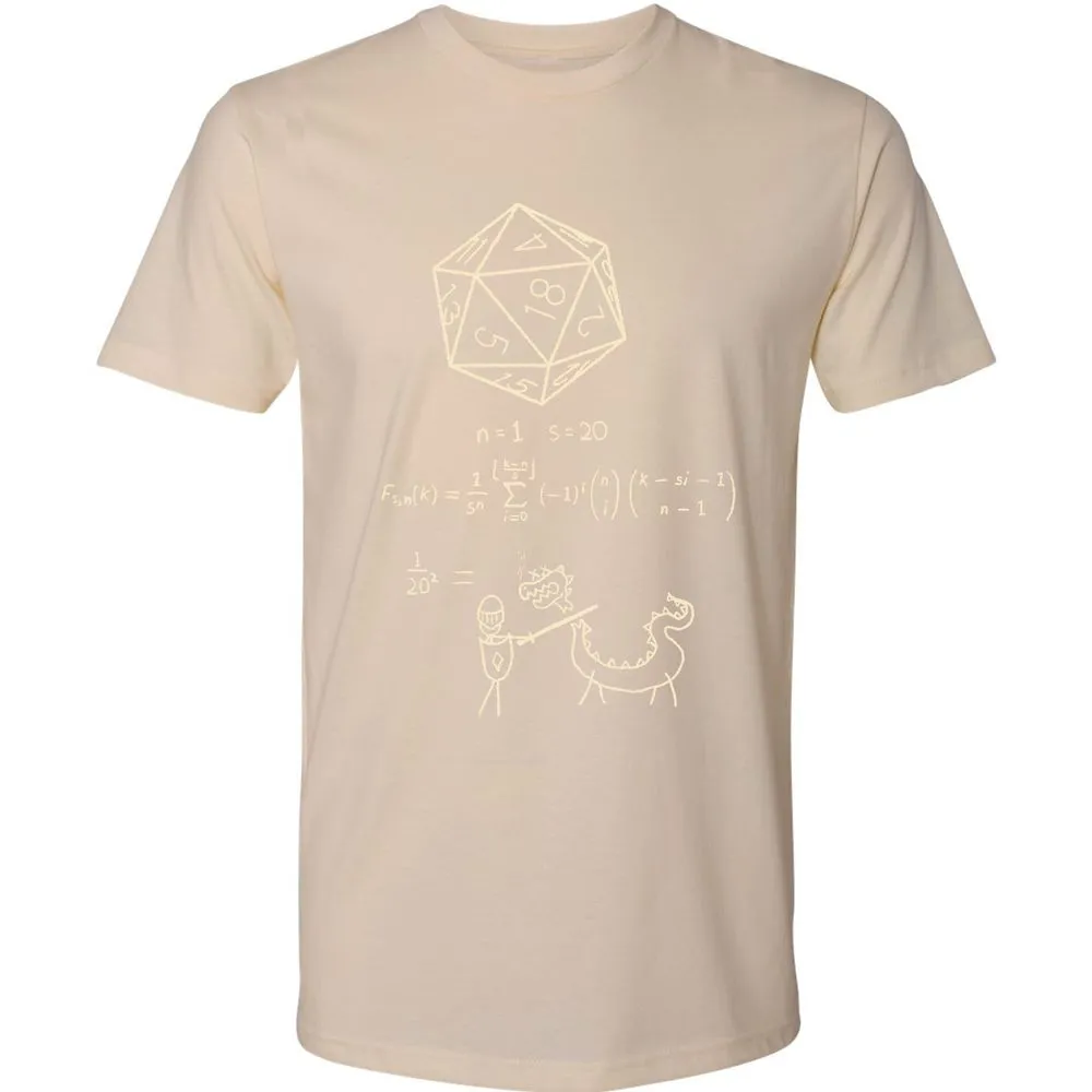 Science Of20 Sided Dice Premium Unisex T-Shirt - Cream - 14