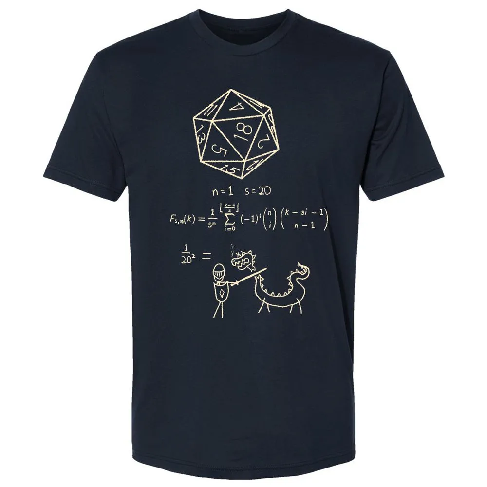 Science Of20 Sided Dice Premium Unisex T-Shirt - Midnight Navy - 2