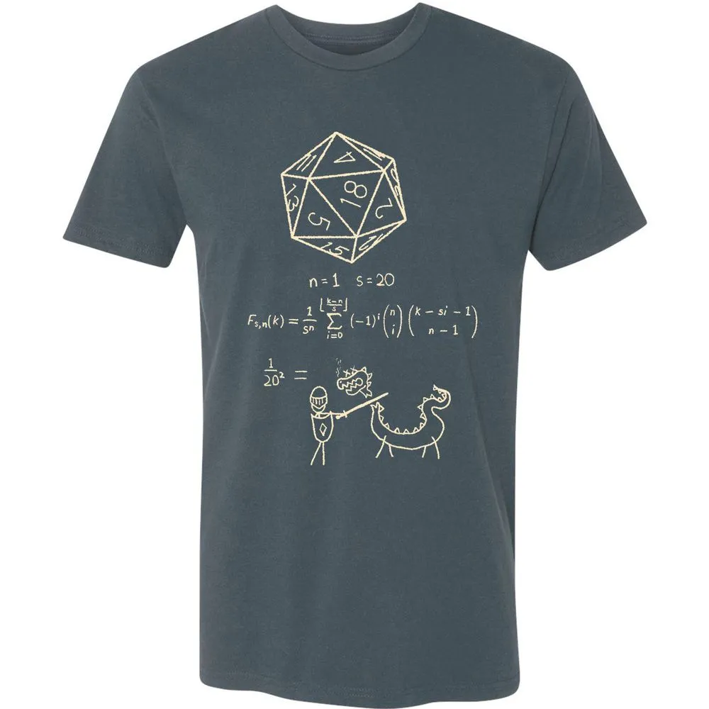 Science Of20 Sided Dice Premium Unisex T-Shirt - Indigo - 15