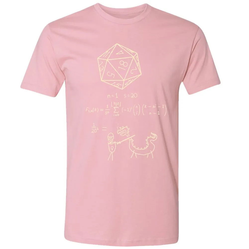 Science Of20 Sided Dice Premium Unisex T-Shirt - Light Pink - 3