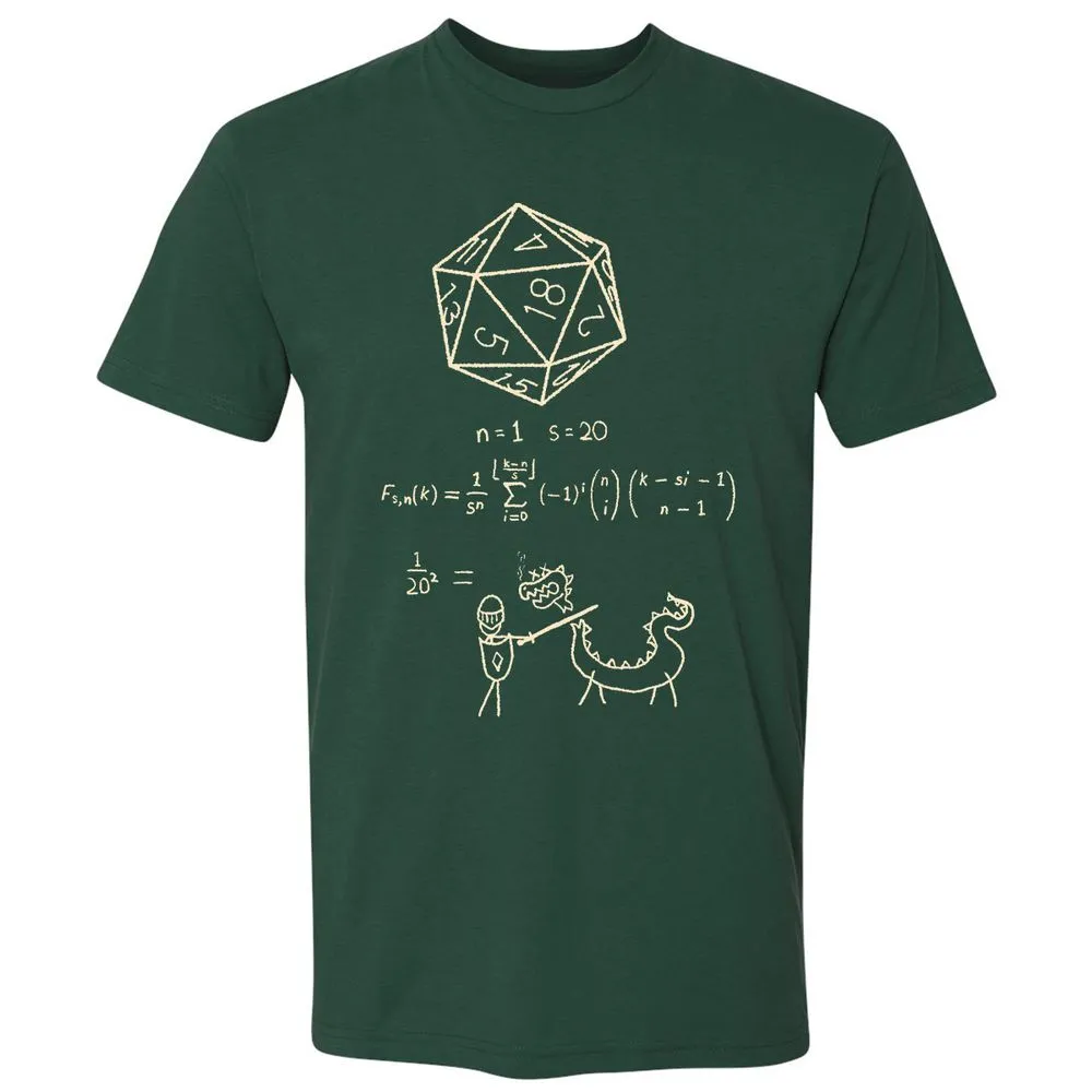 Science Of20 Sided Dice Premium Unisex T-Shirt - Forest Green - 13