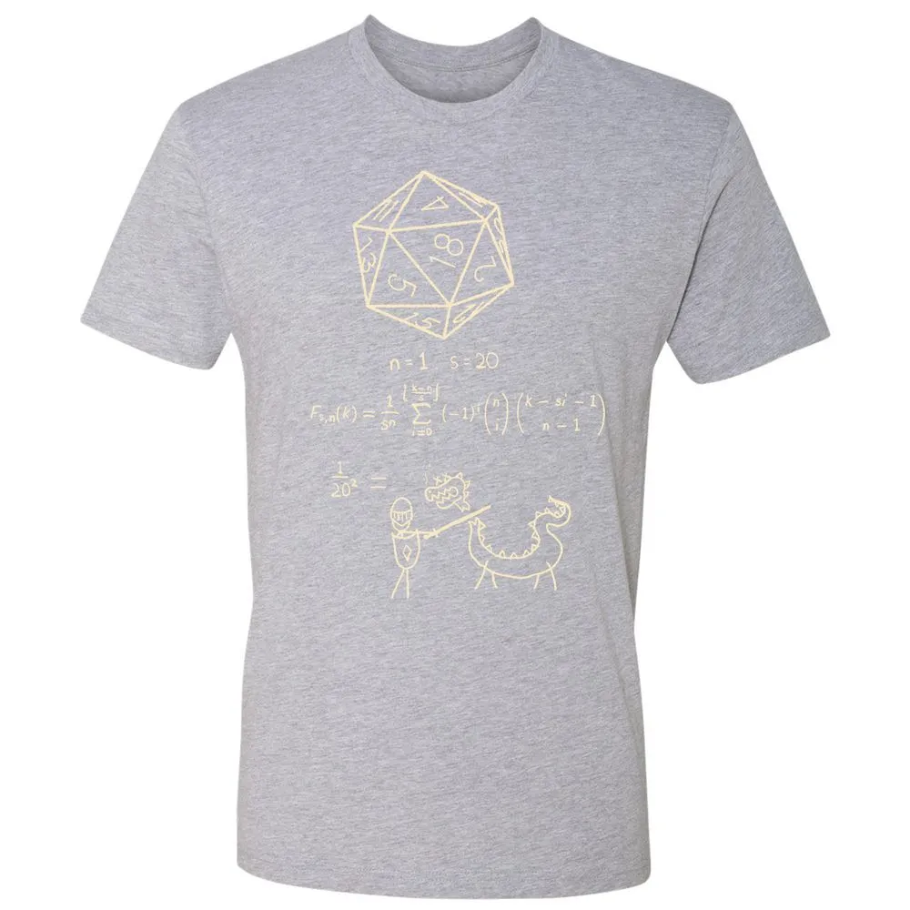 Science Of20 Sided Dice Premium Unisex T-Shirt - Heather Grey - 9