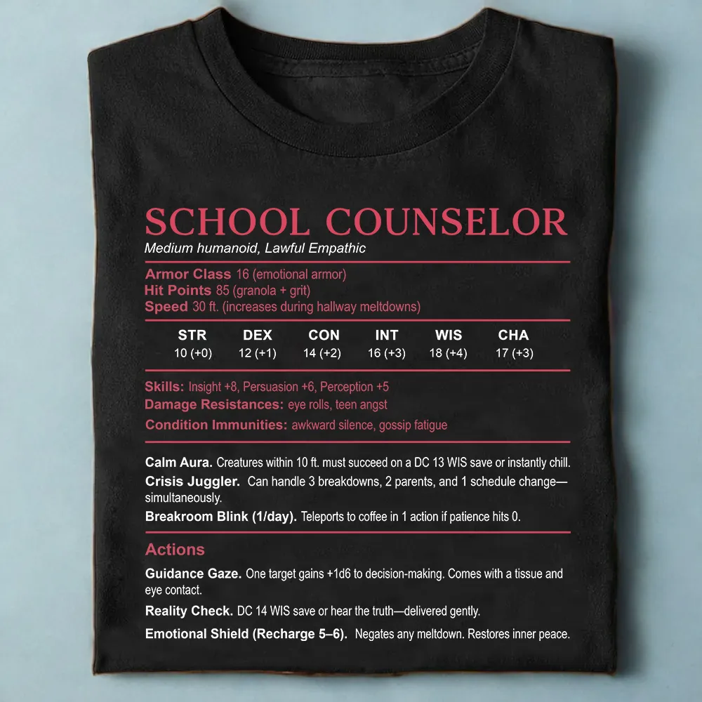 School Counselor Stats Classic Unisex T-Shirt - 1