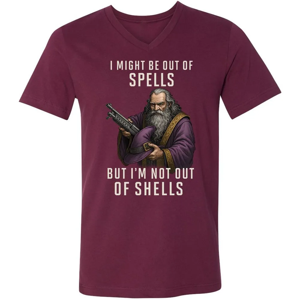 Not Out Of Shells Unisex V-Neck T-Shirt - Maroon - 6