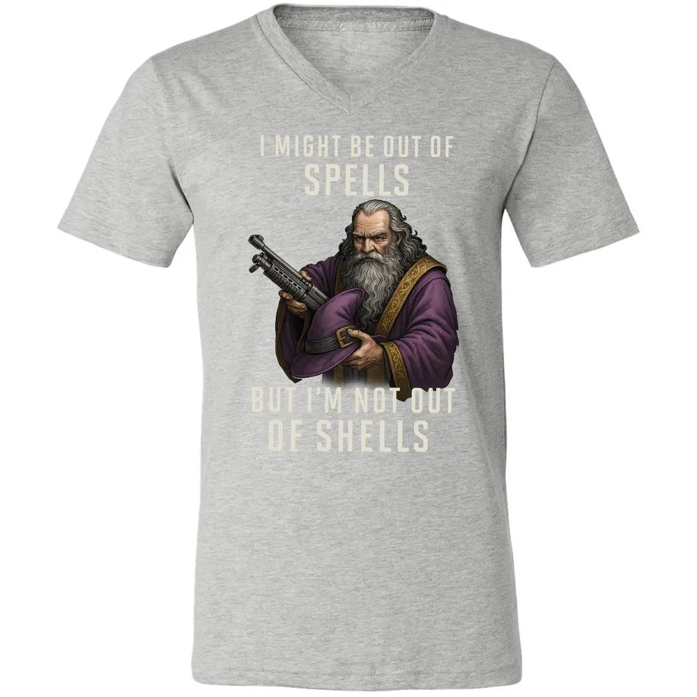Not Out Of Shells Unisex V-Neck T-Shirt - Athletic Heather - 7