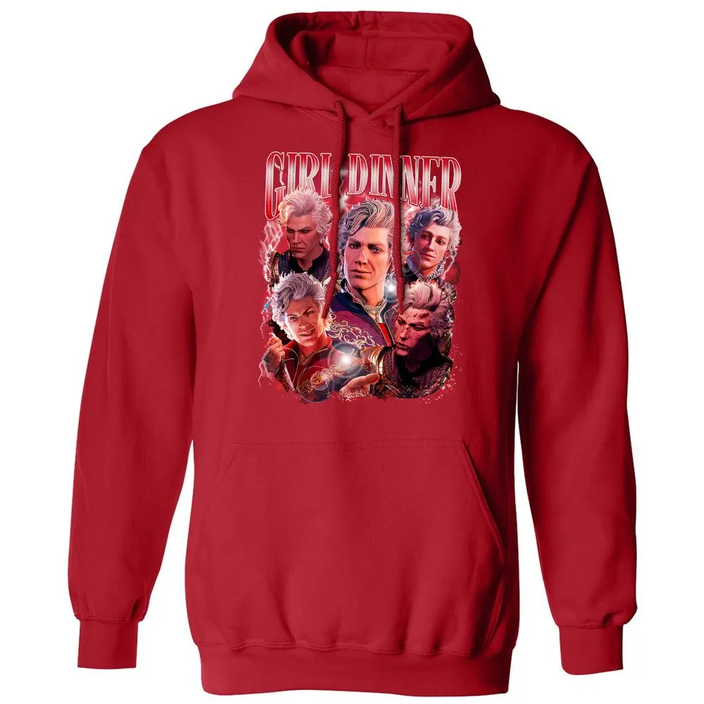 Astarion Girl Dinner Classic Unisex Hoodie - Red - 5