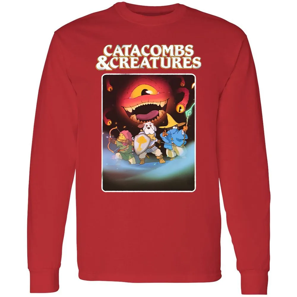 Catacombs & Creatures Long Sleeve T-Shirt - Red - 14