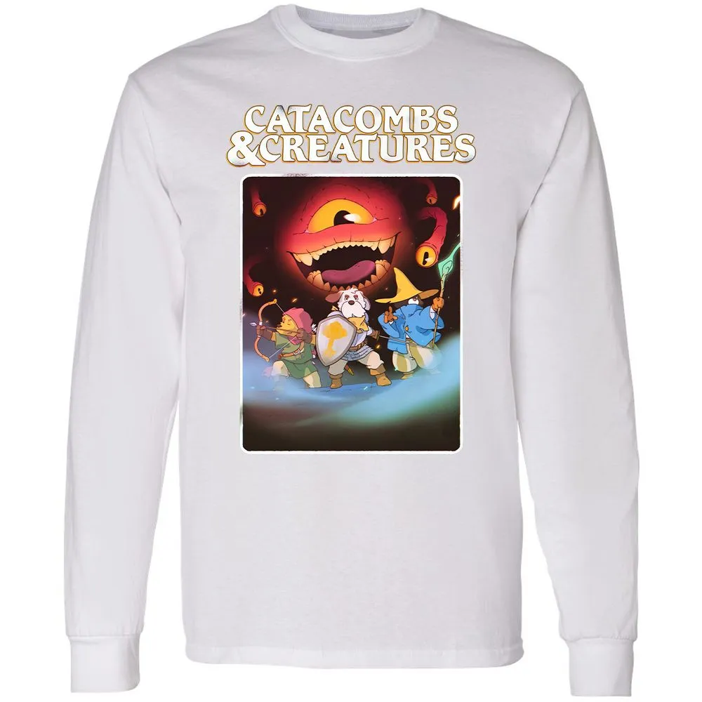 Catacombs & Creatures Long Sleeve T-Shirt - White - 5