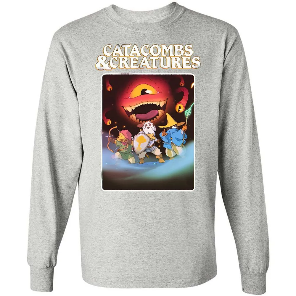 Catacombs & Creatures Long Sleeve T-Shirt - Ash - 7