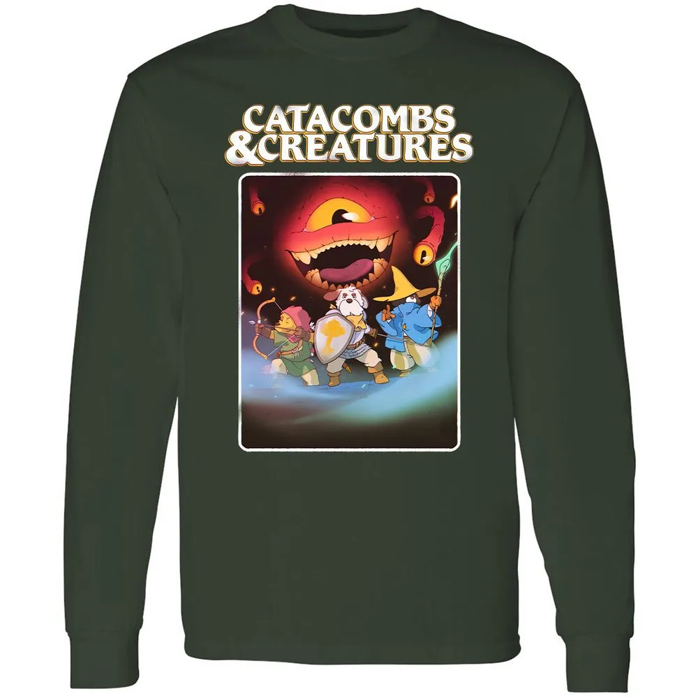 Catacombs & Creatures Long Sleeve T-Shirt - Forest Green - 4