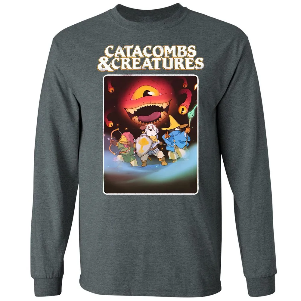 Catacombs & Creatures Long Sleeve T-Shirt - Dark Heather - 15