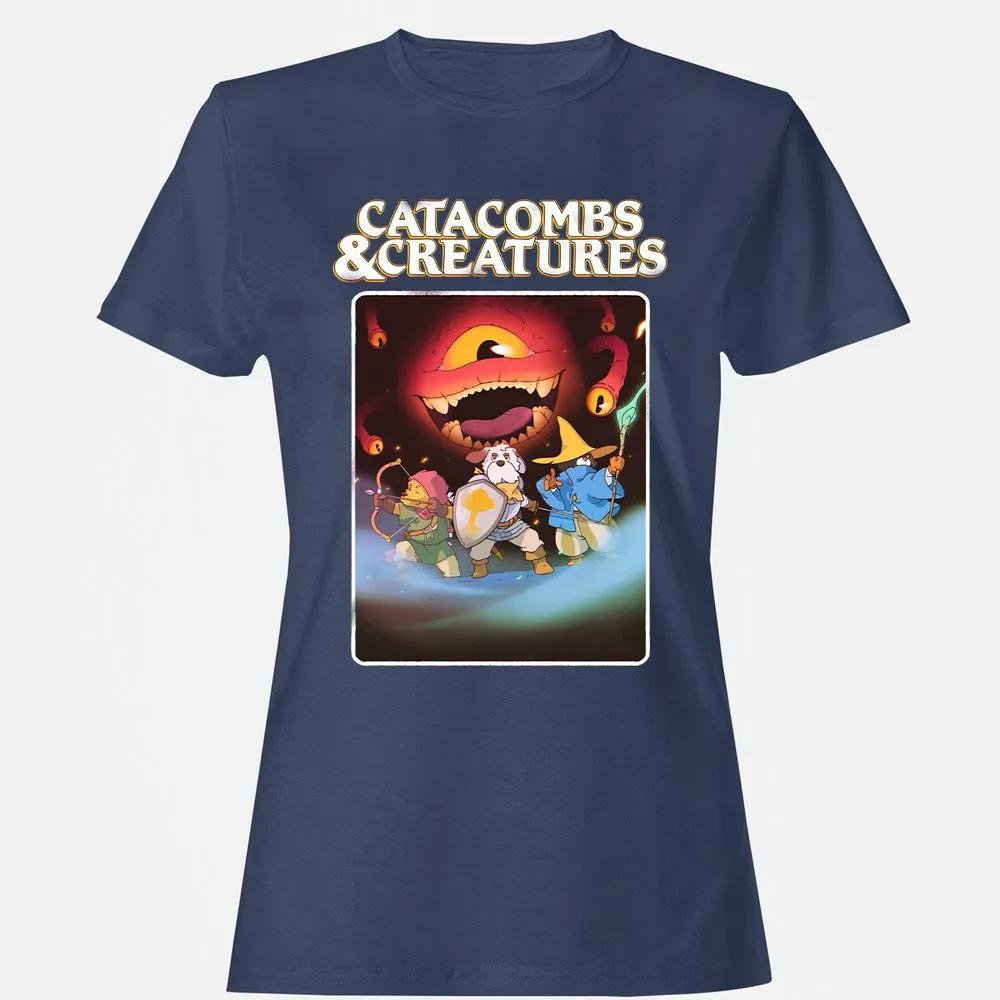 Catacombs & Creatures Women's T-Shirt - Navy - 10