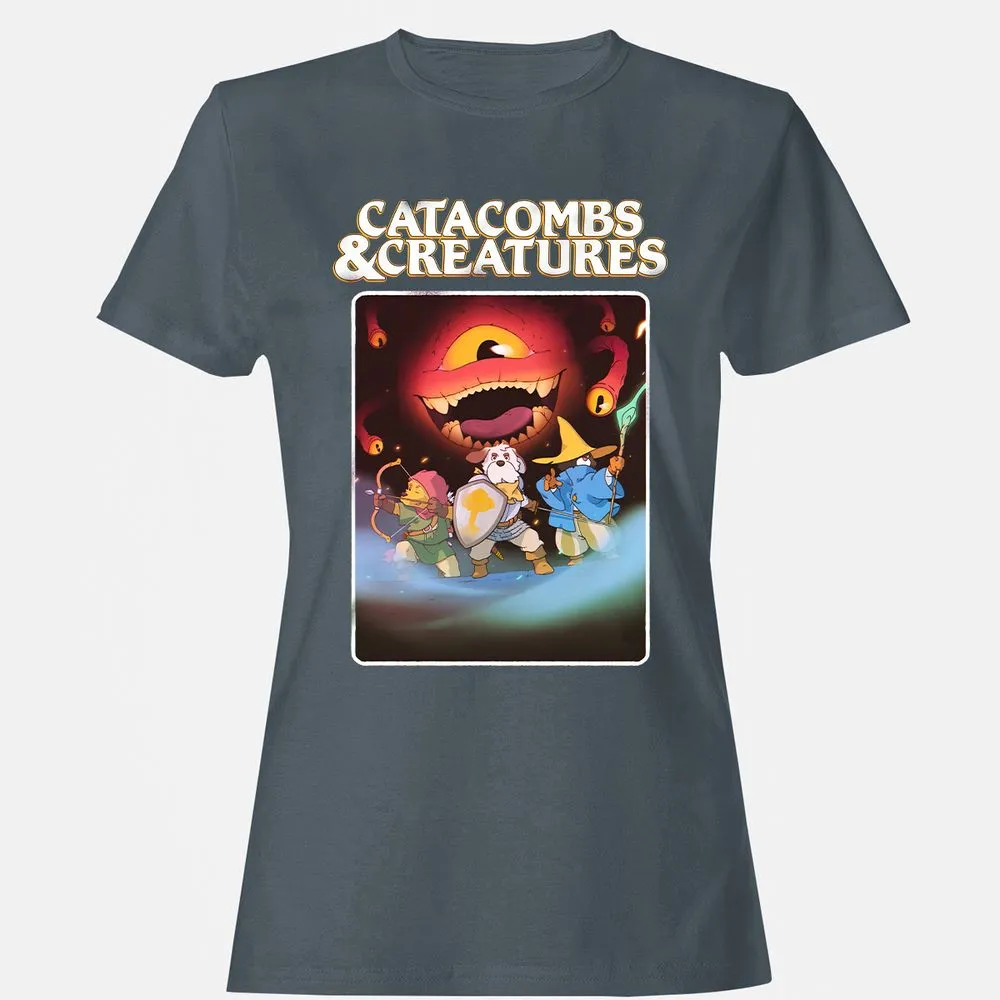 Catacombs & Creatures Women's T-Shirt - Charcoal - 3