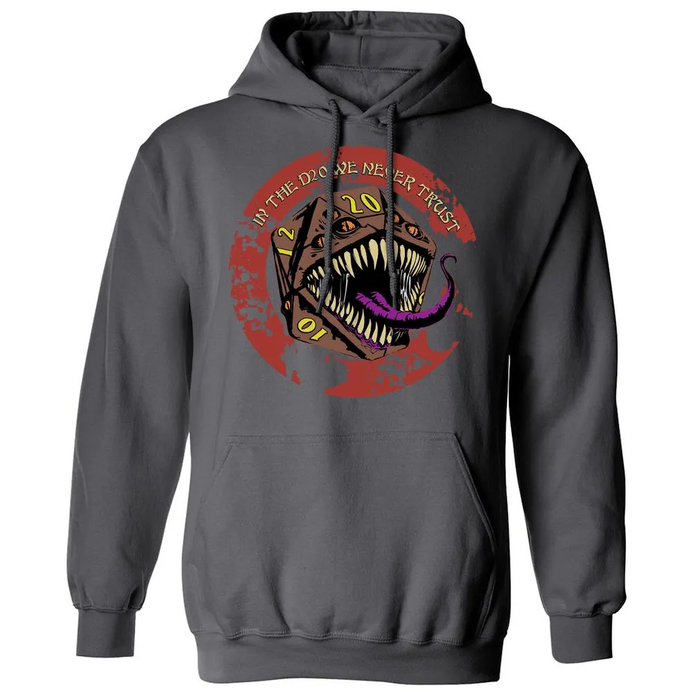 In The D20 We Never Trust Classic Unisex Hoodie - Charcoal - 7
