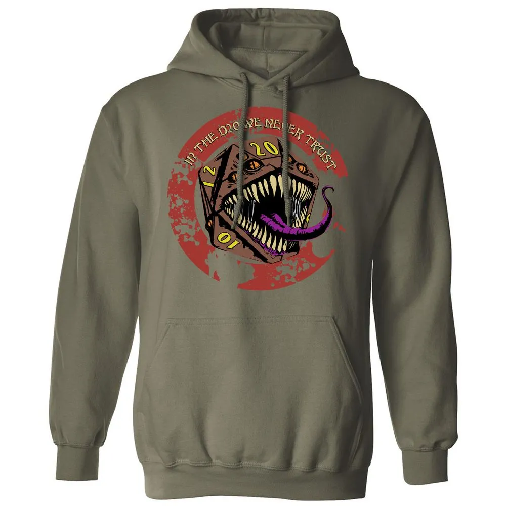 In The D20 We Never Trust Classic Unisex Hoodie - Military Green - 4