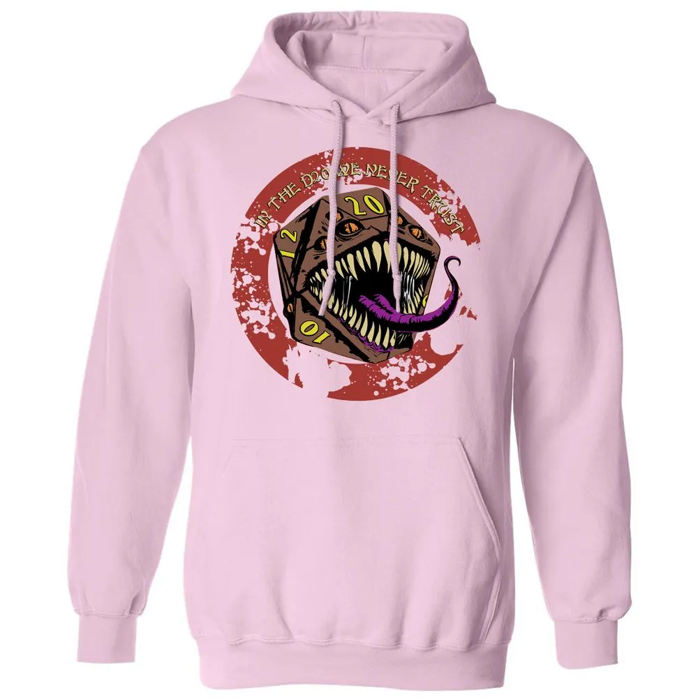 In The D20 We Never Trust Classic Unisex Hoodie - Light Pink - 3