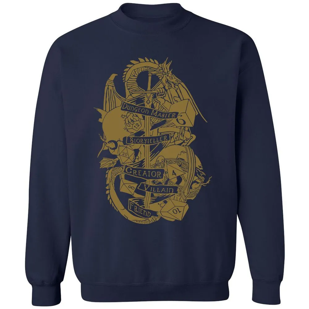 Dungeon Master Dragon Classic Unisex Sweatshirt - Navy - 2