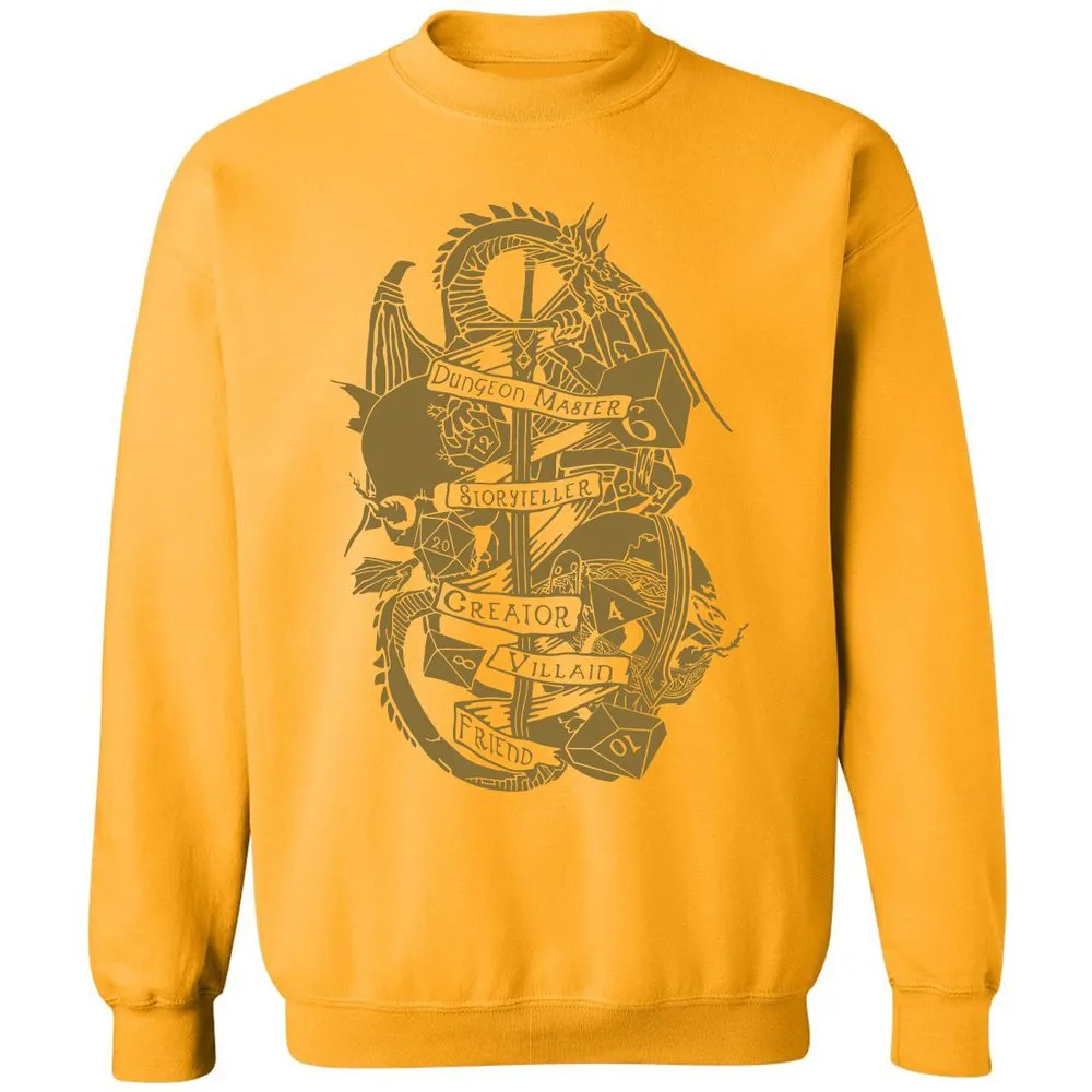 Dungeon Master Dragon Classic Unisex Sweatshirt - Gold - 11