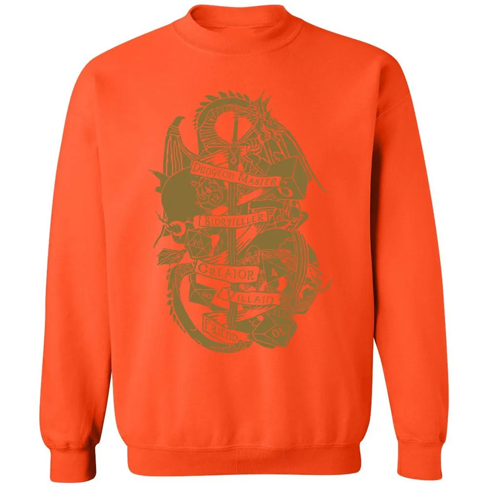 Dungeon Master Dragon Classic Unisex Sweatshirt - Orange - 10