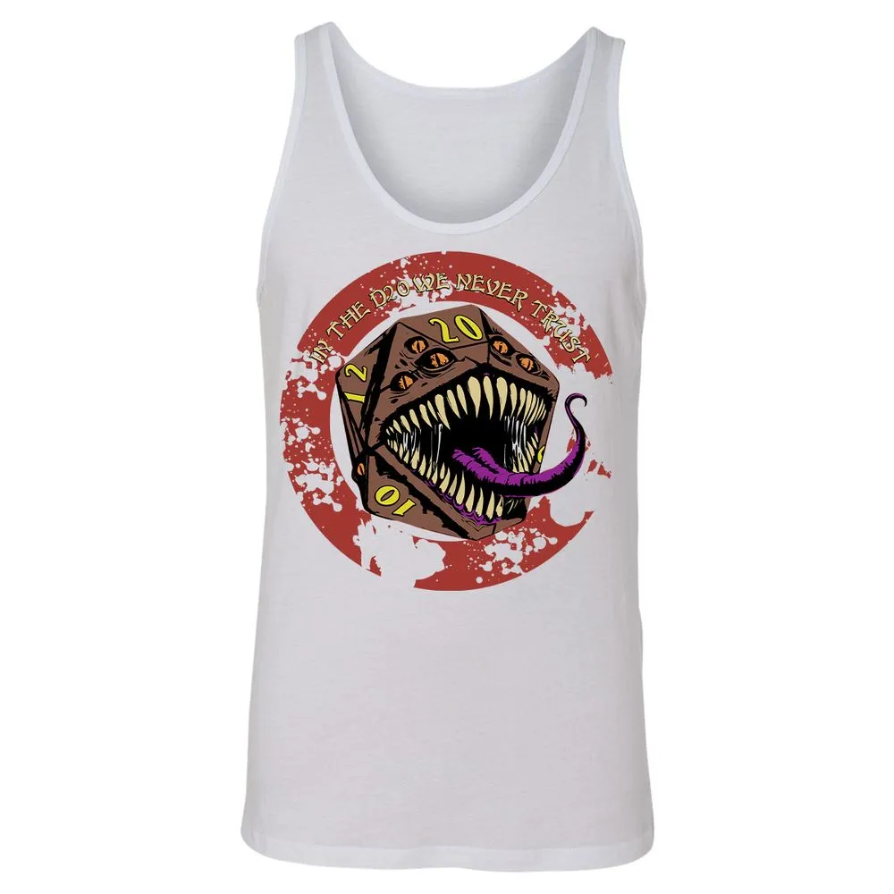 In The D20 We Never Trust Unisex Jersey Tank - White - 14