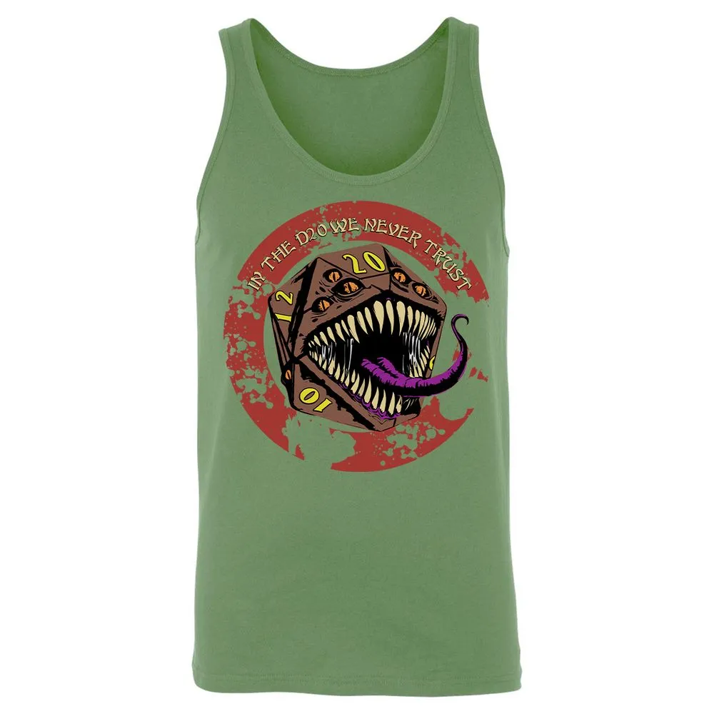 In The D20 We Never Trust Unisex Jersey Tank - Leaf - 10