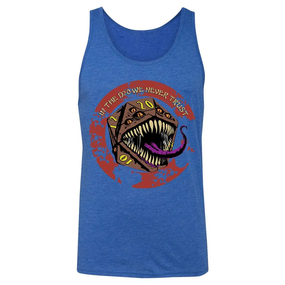 In The D20 We Never Trust Unisex Jersey Tank - True Royal Triblend - 12