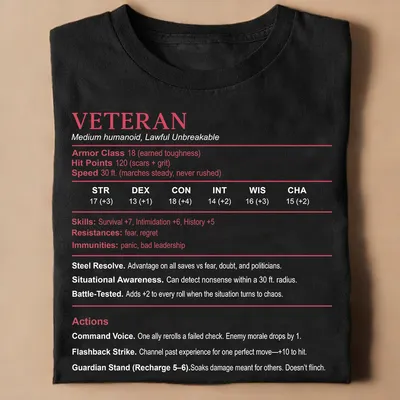 Veteran Stats Classic Unisex T-Shirt