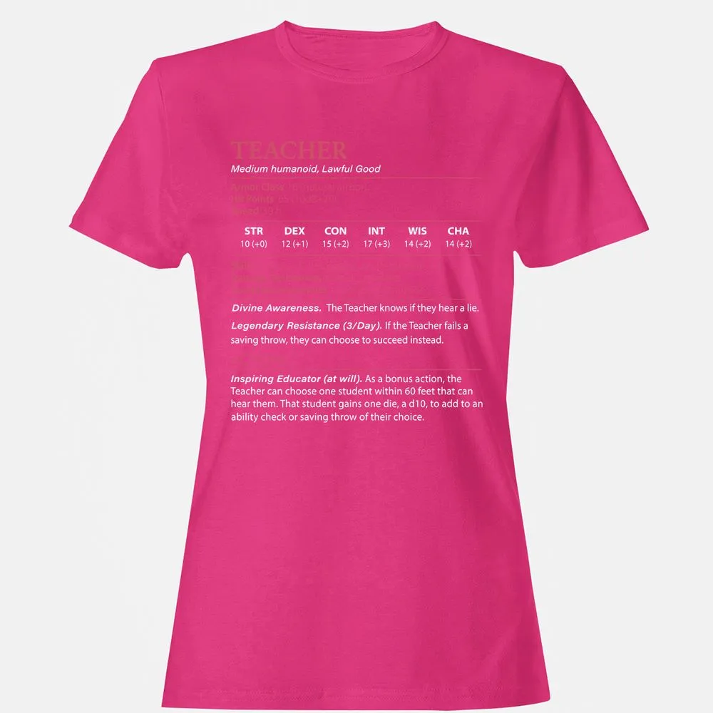 Teacher Women's T-Shirt - Heliconia - 6