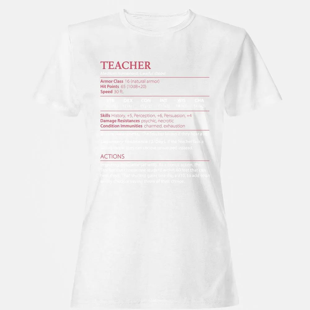 Teacher Women's T-Shirt - White - 16