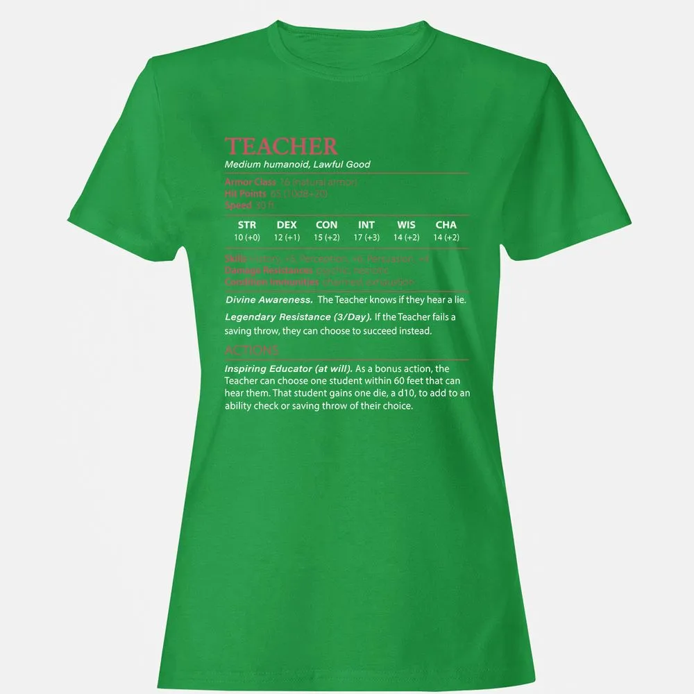 Teacher Women's T-Shirt - Irish Green - 7