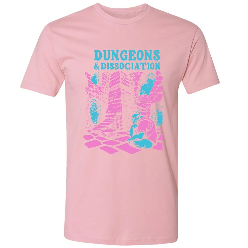 Dungeons And Dissociation Premium Unisex T-Shirt - Light Pink - 3