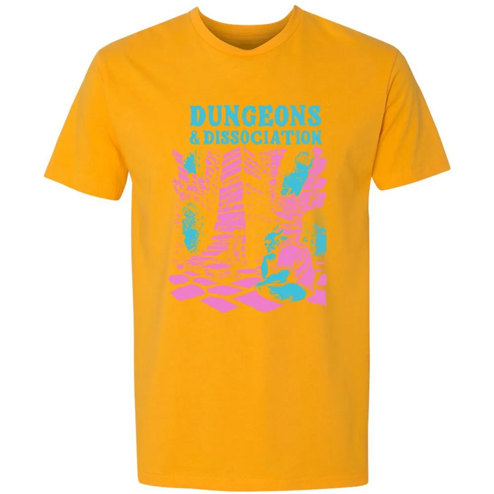 Dungeons And Dissociation Premium Unisex T-Shirt - Gold - 12