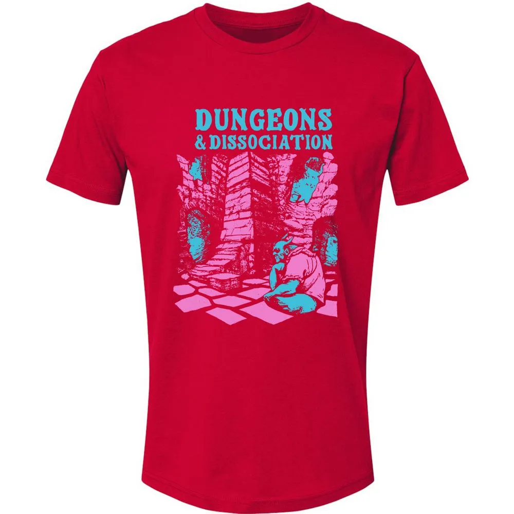 Dungeons And Dissociation Premium Unisex T-Shirt - Red - 6