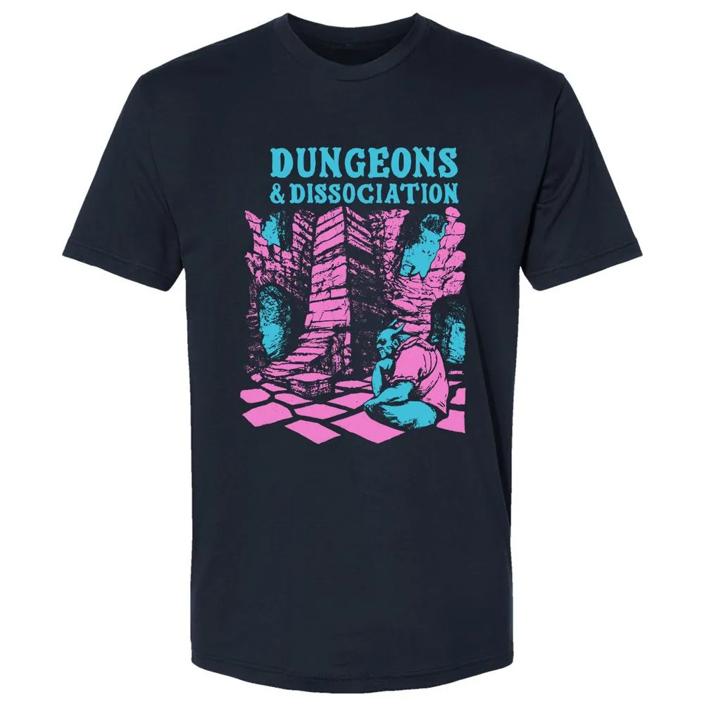 Dungeons And Dissociation Premium Unisex T-Shirt - Midnight Navy - 2