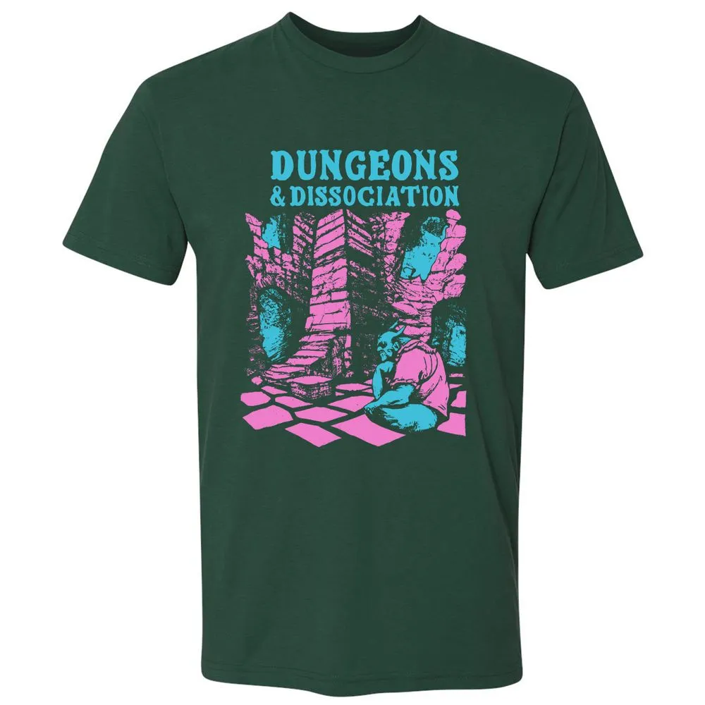 Dungeons And Dissociation Premium Unisex T-Shirt - Forest Green - 13