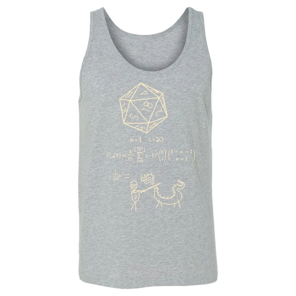 Science Of20 Sided Dice Unisex Jersey Tank - Athletic Heather - 4
