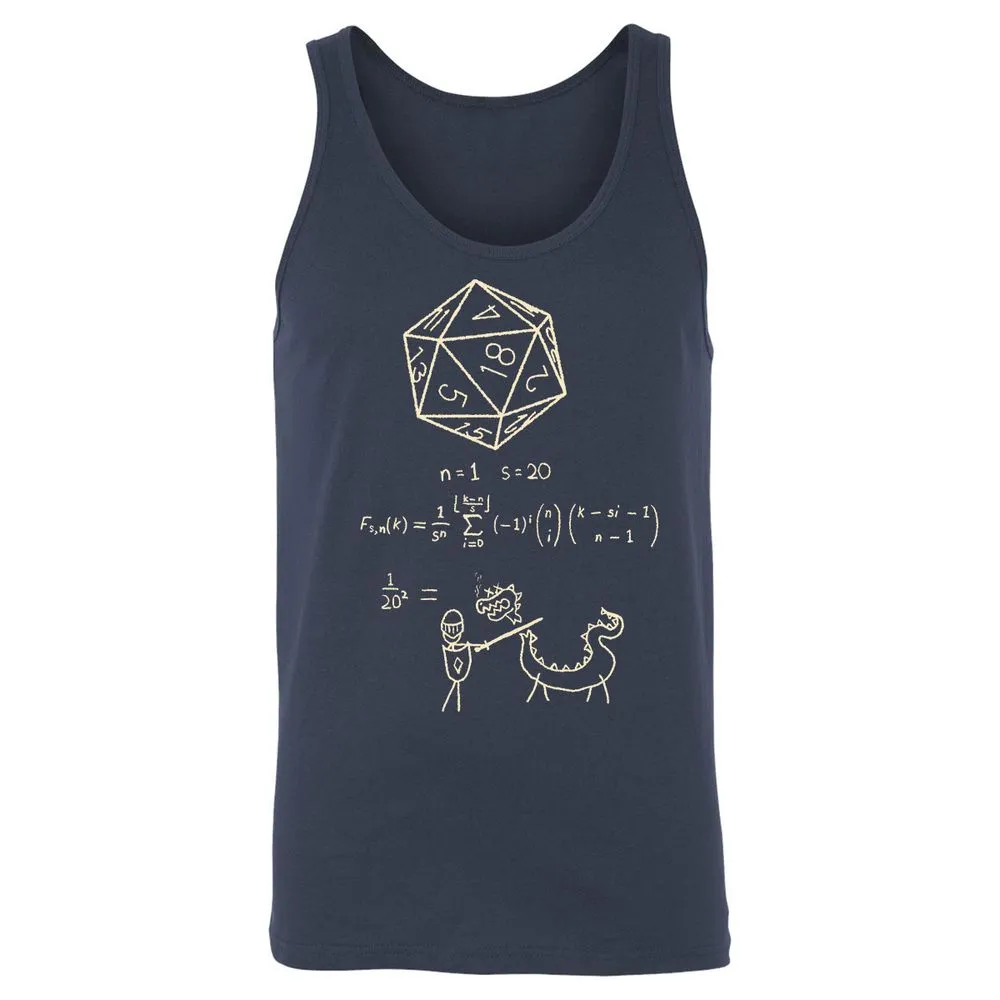 Science Of20 Sided Dice Unisex Jersey Tank - Navy - 2