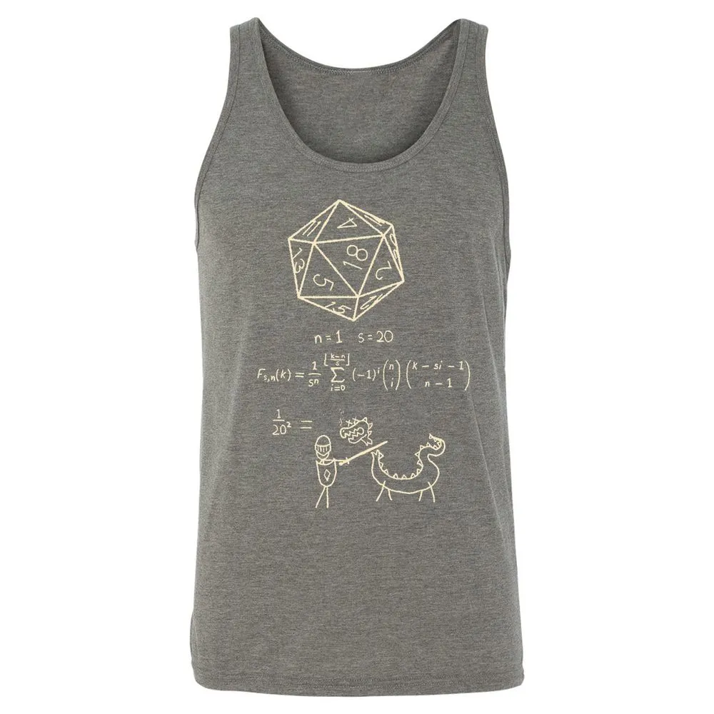 Science Of20 Sided Dice Unisex Jersey Tank - Grey Triblend - 8