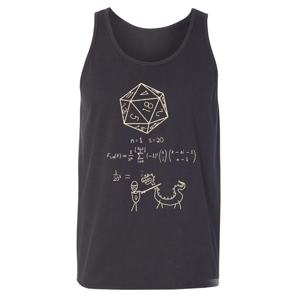 Science Of20 Sided Dice Unisex Jersey Tank - Dark Grey - 7