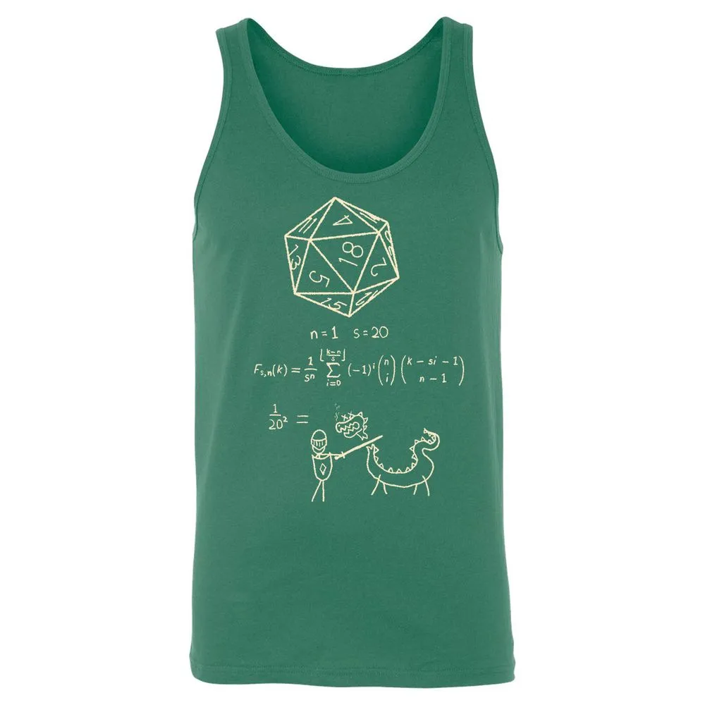 Science Of20 Sided Dice Unisex Jersey Tank - Kelly - 9