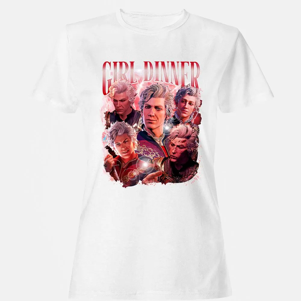 Astarion Girl Dinner Women's T-Shirt - White - 16